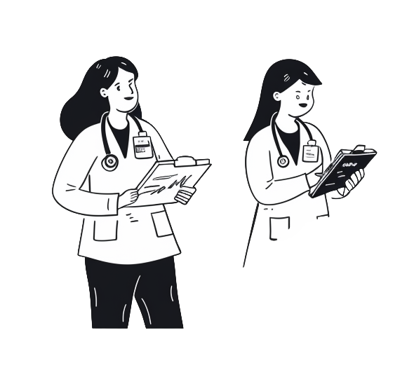 Physicians reviewing patient records